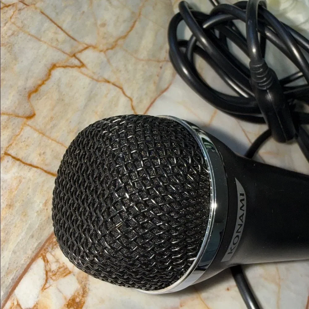 Konami USB Wired Microphone Black Handheld Gaming Karaoke Mic Accessory